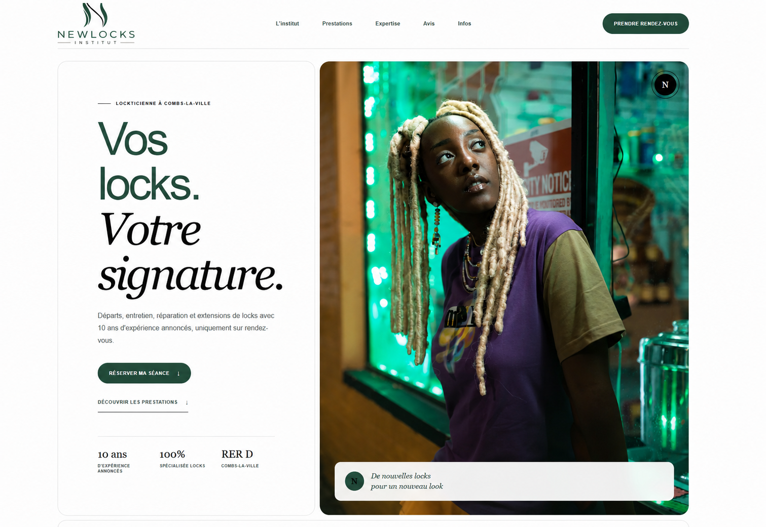 Aperçu du site Newlocks Institut